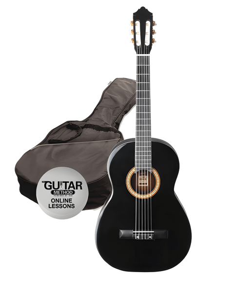 Ashton SPCG44 BK Classical Guitar Starter Pack - 9356790020508