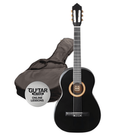 Ashton SPCG44 BK Classical Guitar Starter Pack - 9356790020508