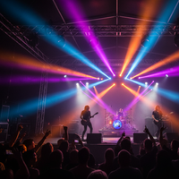 Beamz 150.537b Strobe Light With SCAN200ST 5 X 3W RGBAW 6 DMX IRC - 