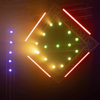 Beamz Pro NEUTRON-DOT/151.524B TM Led Linkable Light 1X 60W WW+AMBER+RGB IP65 - 8715693341171