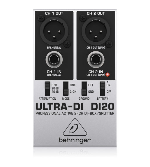 Behringer Ultra - DI DI20 Active 2 - Channel DI Box and Splitter - 4033653100571