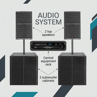 Celto Acoustique CT15V / CSW118V + DSP24 Active PA System Combo - 