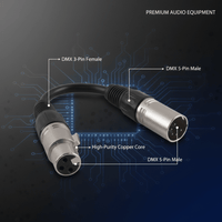 Chauvet DMX3F5M – 5 - Pin Male to 3 - Pin Female DMX Adapter Cable - 00781462203511
