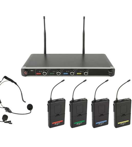 Chord NU4 - N – Quad Wireless Neckband/Lapel Microphone System - 5015972193150