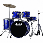 DB Percussion DB56 - 132 - MBL Drum set 5 pieces with throne and cymbals Blue - 