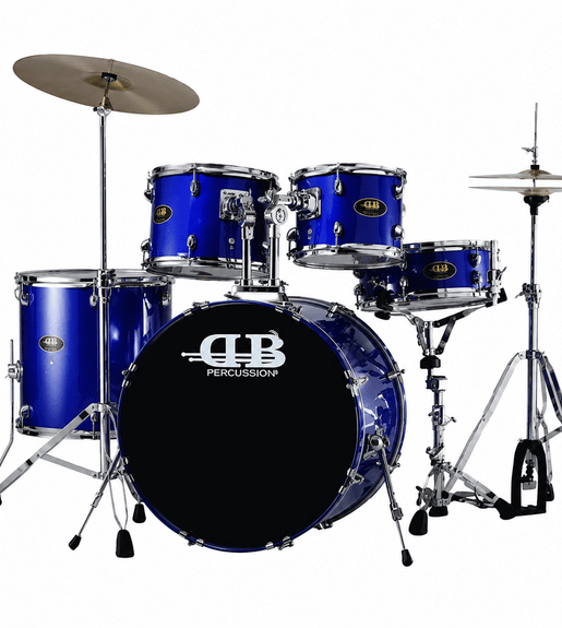 DB Percussion DB56 - 132 - MBL Drum set 5 pieces with throne and cymbals Blue - 