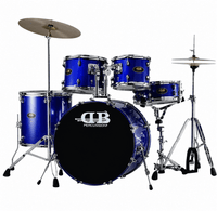 DB Percussion DB56 - 132 - MBL Drum set 5 pieces with throne and cymbals Blue - 