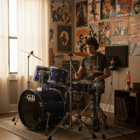 DB Percussion DB56 - 132 - MBL Drum set 5 pieces with throne and cymbals Blue - 