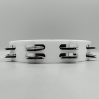 DB Percussion DTB02-WH Half-Moon Tambourine (White) - 