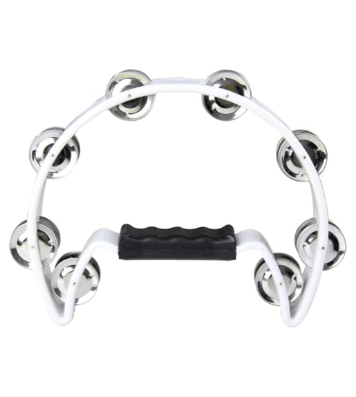 DB Percussion DTB02-WH Half-Moon Tambourine (White) - 