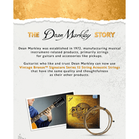 Dean Markley DM2202 12 - String Acoustic Guitar Strings - Light 9 - 46 - 00756004220202