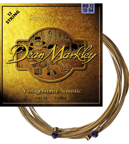 Dean Markley DM2206 Vintage Bronze 12 - String Guitar Strings (12 - 54 Medium) - 00756004220608