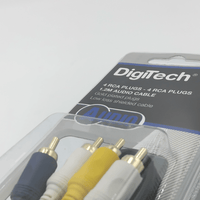 Digitech ALG-110P 4-Channel RCA Male to 4-Channel RCA Male Audio/Video Cable (1.2-Meter - Black) - 