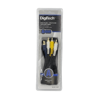 Digitech ALG-110P 4-Channel RCA Male to 4-Channel RCA Male Audio/Video Cable (1.2-Meter - Black) - 