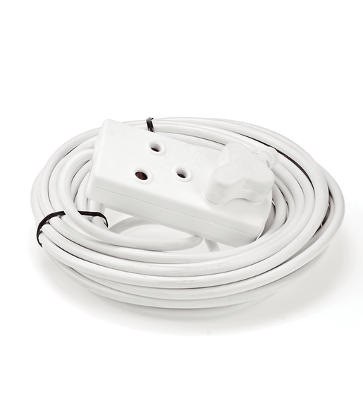 Digitech LE10MEXT16A/PBH Extension Cord 16A heavy duty 1.5mm Coupler 3 PIN Socket 10M White - 7294325845795
