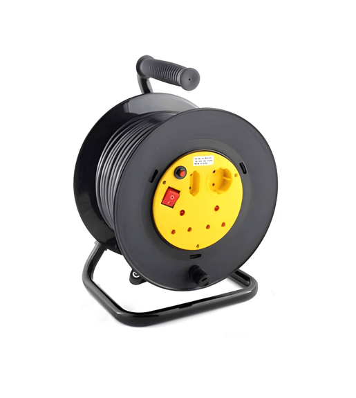 Digitech LE40MSER1 Extension Cord On Reel 2 X 3 PIN Socket 1 X 2PIN Schuko 2.5MM 16A 40M - 7294325845931