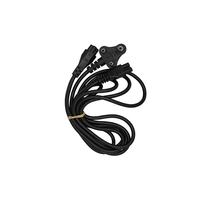 Digitech LEDCL IEC Double Clover 3-Pin Socket to 3-Pin AC Mains Plug Cable (2 Meters) - 