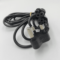 Digitech LEDCL IEC Double Clover 3-Pin Socket to 3-Pin AC Mains Plug Cable (2 Meters) - 