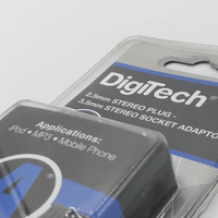 Digitech PA150P 2.5mm Stereo Male Plug to 3.5mm Stereo Female Socket Audio Adapter - 