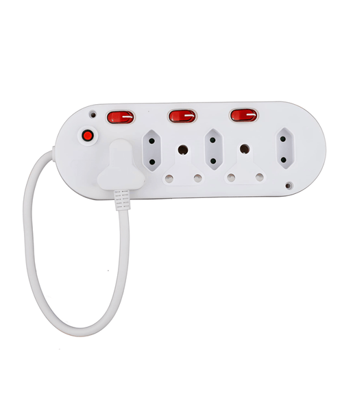 Digitech PM3333DT/PBH Multiplug 6 Way 3 X 3 PIN + 3 X 2 PIN With Switches +0.5M Cable - 6001498188397