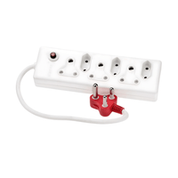 Digitech SA158DTPBH 6 - Way Multiplug: Surge Protected, Mixed Sockets, Unswitched Design - 6001498053916