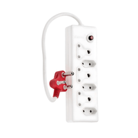 Digitech SA158DTPBH 6 - Way Multiplug: Surge Protected, Mixed Sockets, Unswitched Design - 6001498053916
