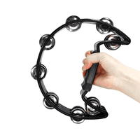 Dixon DTB02 - BK Tambourine Half Moon Black - 