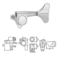 Dr.Parts TE - BMH7105/CHROME Guitar Machine Head Bass - Pack Of 4 - 6940651406094