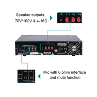 DSPPA MP300PIII 120W 100V Line Public Address Mixer Amplifier - 