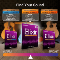 Elixir 11002 Guitar Strings Acoustic 6 Set 010 - 047 Bronze Nanoweb Extra Light - 0733132110025