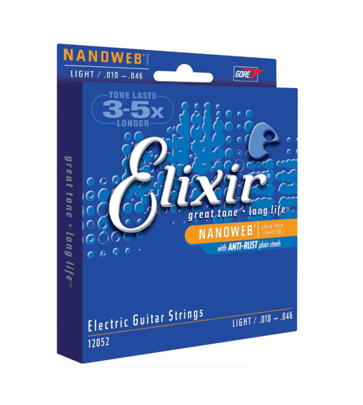 Elixir 12052 Nanoweb Nickel Plated Light Electric Guitar Strings (10 - 46) - 733132120529