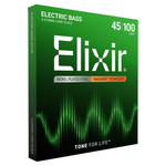 Elixir 14052 Guitar strings 4 Bass electric 45 - 100 Long Scale nickel plated Steel Nanoweb light - 00733132140527