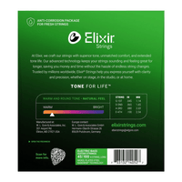 Elixir 14052 Guitar strings 4 Bass electric 45 - 100 Long Scale nickel plated Steel Nanoweb light - 00733132140527