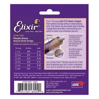 Elixir 16027 Nanoweb Phosphor Bronze Custom - Light Acoustic Guitar Strings (11 - 52) - 733132160273