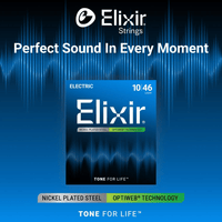 Elixir 19052 Guitar Strings Electric 6 Set 10 - 46 Light Optiweb Natural - 00733132190522