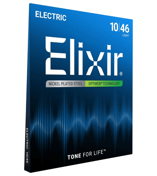 Elixir 19052 Guitar Strings Electric 6 Set 10 - 46 Light Optiweb Natural - 00733132190522