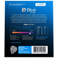 Elixir 19052 Guitar Strings Electric 6 Set 10 - 46 Light Optiweb Natural - 00733132190522