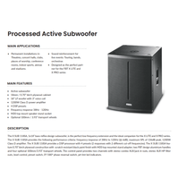 FBT X - Sub 115SA 15″ Active Bass Bin Speaker 1200W RMS - 8034138441451