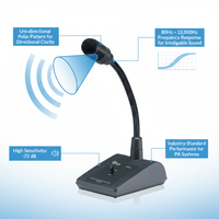 Filo 952.546FI Desktop Dynamic Paging Microphone - 