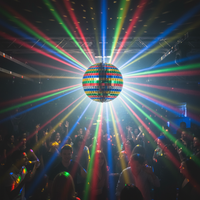 FX Light 12-Inch (300mm) Colored Hanging Display Mirror Ball - 