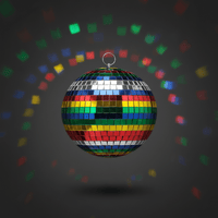 FX Light 8-Inch (200mm) Colored Display Mirror Ball - 