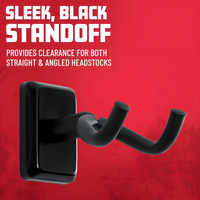 Gator Frameworks GFW - GTR - HNGRBLK Wall Mount Guitar Hanger with Black Mounting Plate - 716408540092