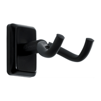 Gator Frameworks GFW - GTR - HNGRBLK Wall Mount Guitar Hanger with Black Mounting Plate - 716408540092