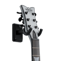 Gator Frameworks GFW - GTR - HNGRBLK Wall Mount Guitar Hanger with Black Mounting Plate - 716408540092