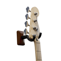 Gator Frameworks GFW - GTR - HNGRMHG Wall Mounted Guitar Hanger with Mahogany Mounting Plate - 716408540078