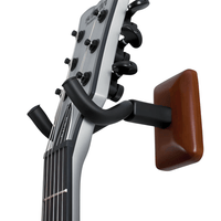 Gator Frameworks GFW - GTR - HNGRMHG Wall Mounted Guitar Hanger with Mahogany Mounting Plate - 716408540078