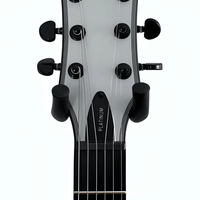 Gator Frameworks GFW - GTR - HNGRMHG Wall Mounted Guitar Hanger with Mahogany Mounting Plate - 716408540078