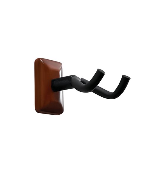 Gator Frameworks GFW - GTR - HNGRMHG Wall Mounted Guitar Hanger with Mahogany Mounting Plate - 716408540078
