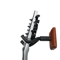 Gator Frameworks GFW - GTR - HNGRMHG Wall Mounted Guitar Hanger with Mahogany Mounting Plate - 716408540078
