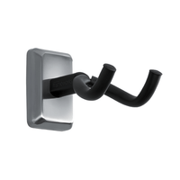 Gator Frameworks GFW - GTR - HNGRSCH Wall Mounted Guitar Hanger with Satin Chrome Mounting Plate - 716408540054